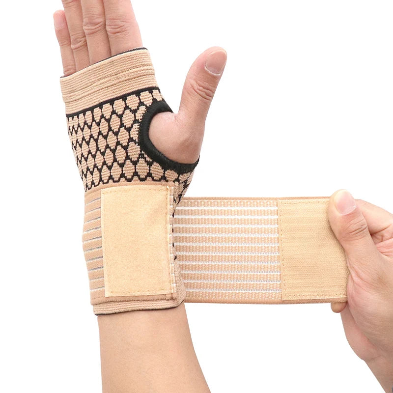 Tom's Hug Professional Sports Wristbands Wrist Support 1 Pcs Pressurizable Bandage Palm Protect Wrist Brace Wristband Grey