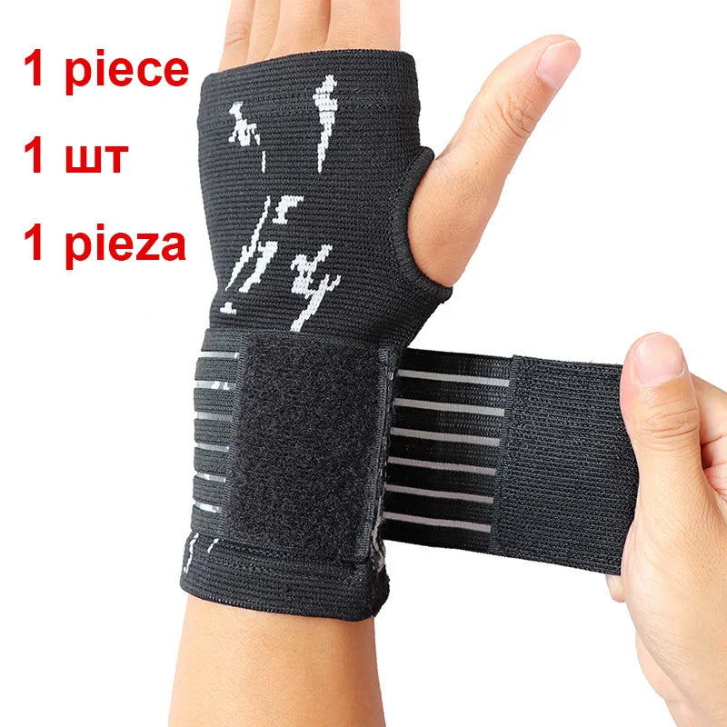 Tom's Hug Professional Sports Wristbands Wrist Support 1 Pcs Pressurizable Bandage Palm Protect Wrist Brace Wristband Grey
