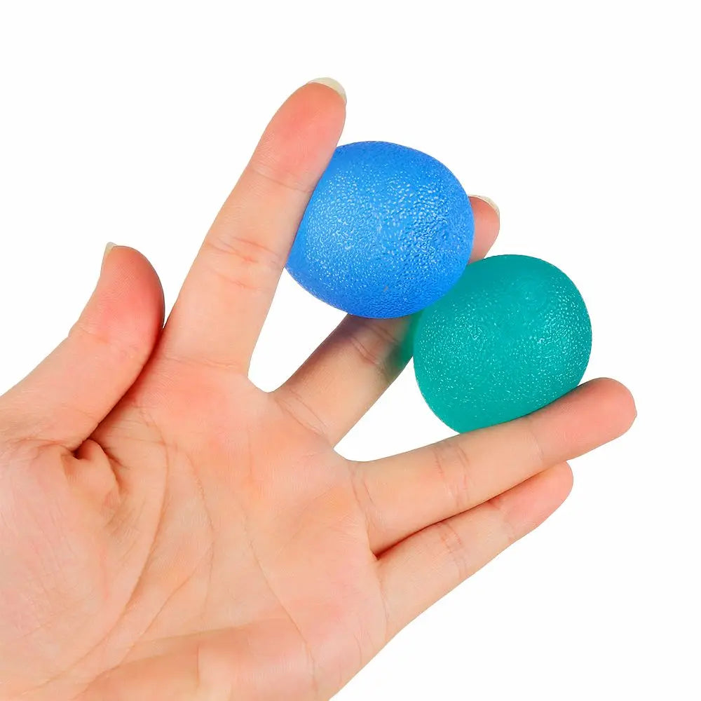 2Pcs High Elasticity Silicone Ball Grip Strength Trainer for Adult Wrist Rehabilitation Treatment to Relieve Finger Pressure