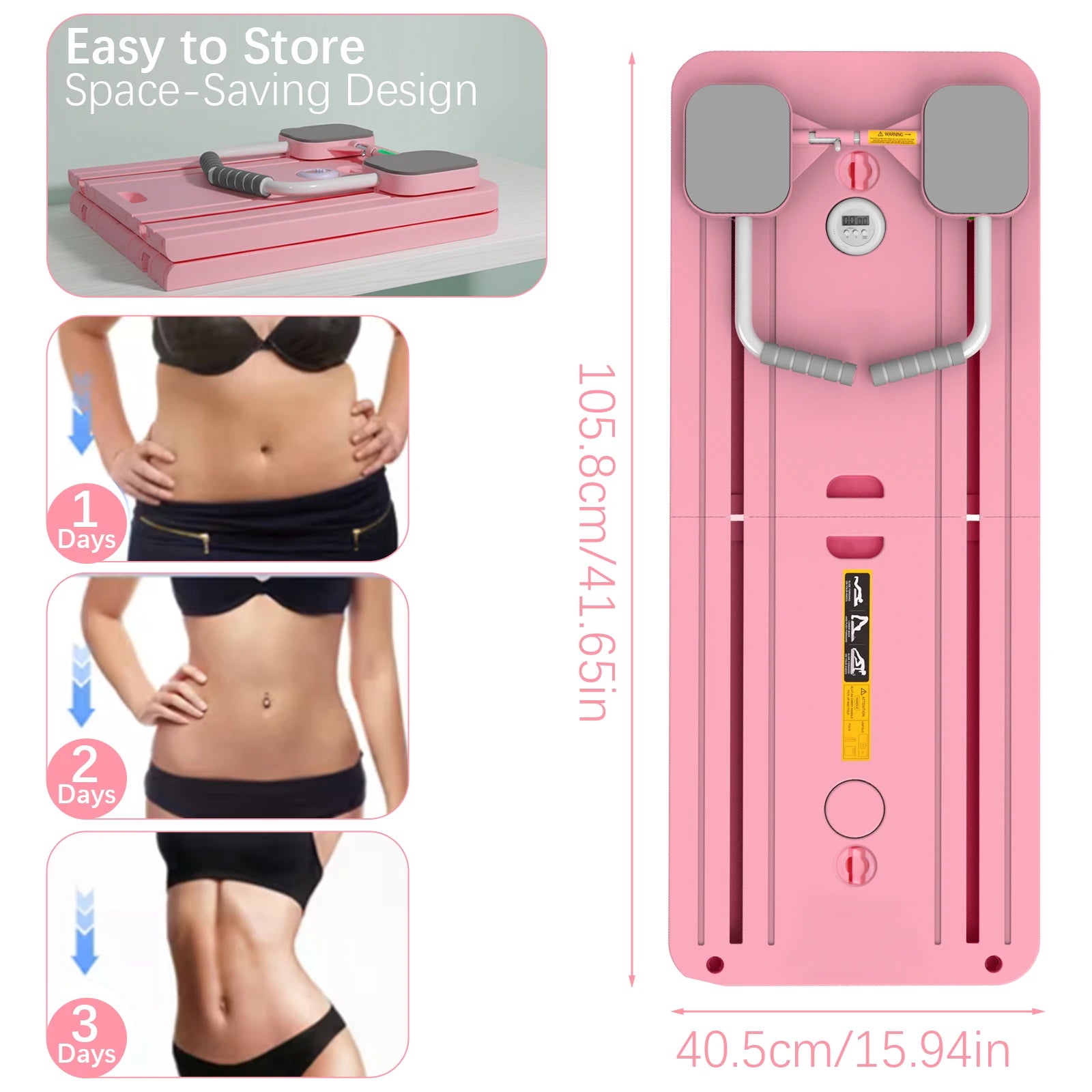 Push Up Pilates Board Full Body Fitness Board Trainer with Automatic Rebound Multifunctional Abdominal Board Exercise Equipment