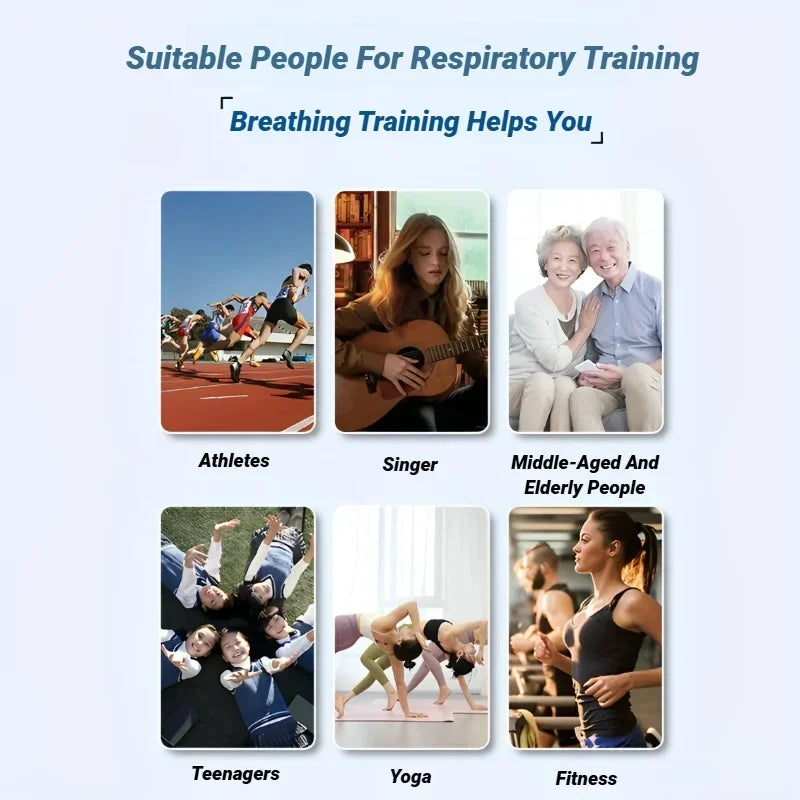 1Pcs Portable Breathing Trainer Sports Exercise Fitness Abdominal Breathing Trainer Equipment for Enhance Lung Capacity Healthy