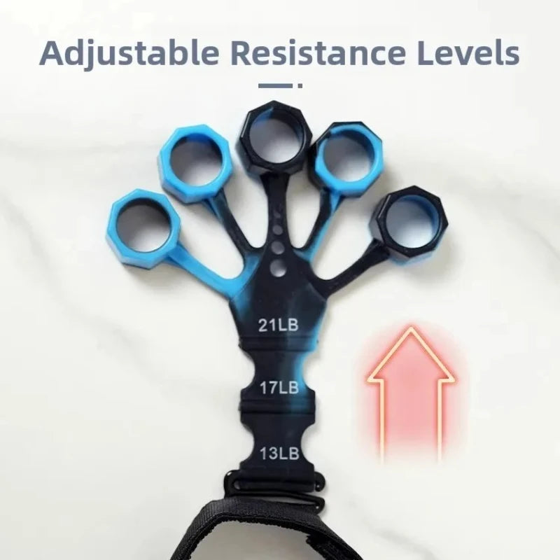 1pcs Silicone Gripster Grip Strengthener Finger Stretcher Hand Grip Trainer Gym Fitness Training and Exercise Hand Strengthen