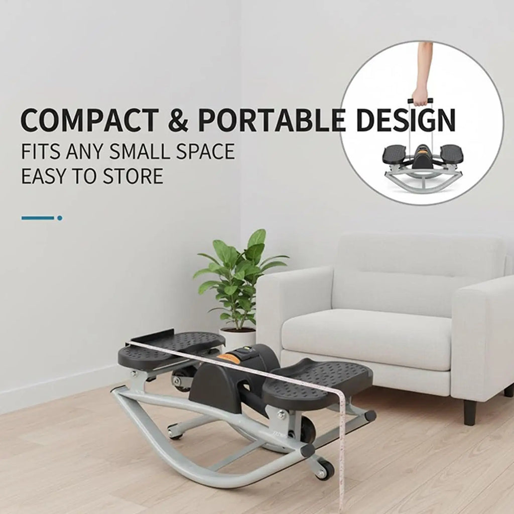 Rock Stepper Exercise Machine Legs Glutes Abs Workout Portable Silent Lateral Stepper Machine for Home Apartment Office Gym
