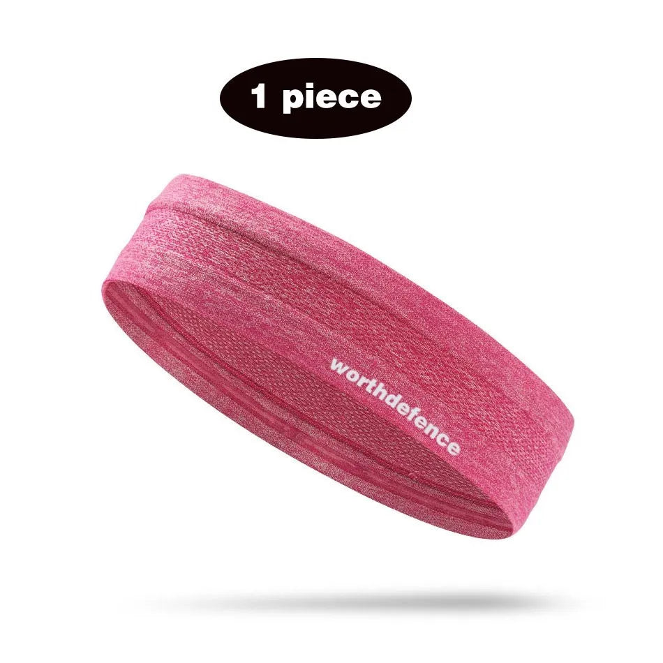 WorthWhile Sweatband Sports Gym Athletic Headband Anti-Slip Women Men Breathable Basketball Fitness Yoga Volleyball Hair Band
