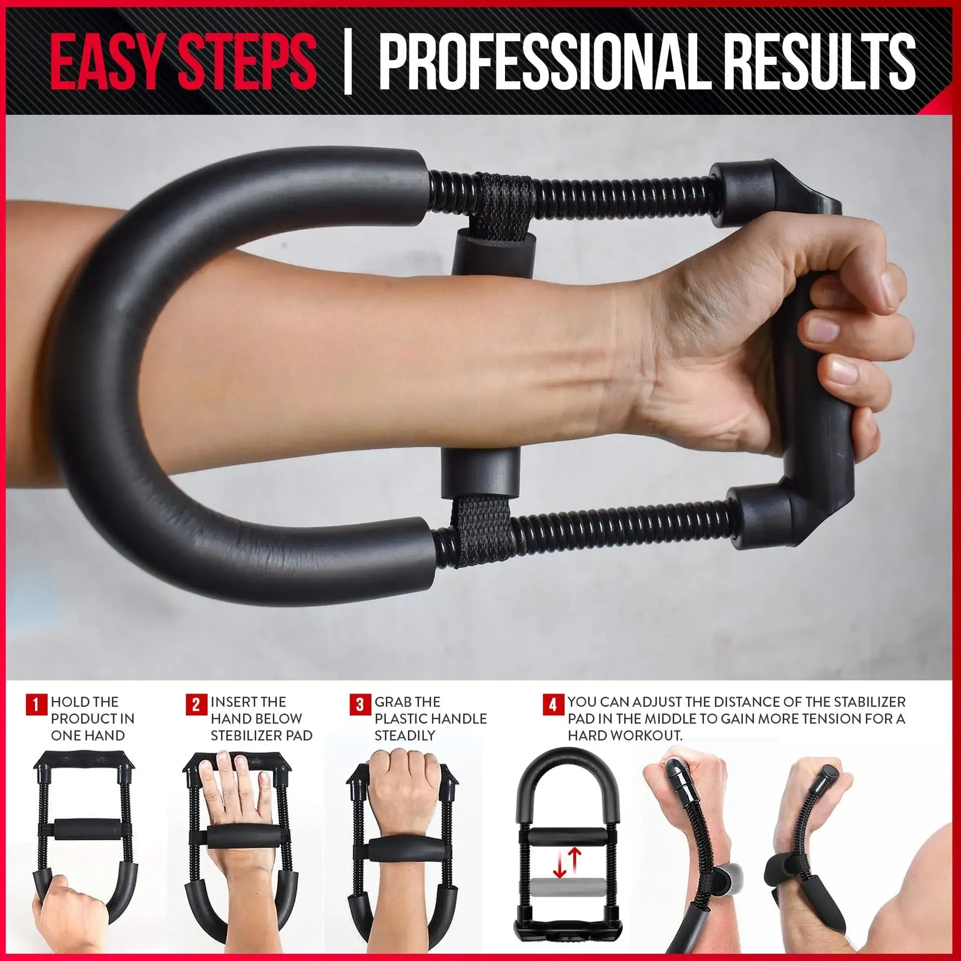 Portable Men's Wrist Strengthener Professional Strengthening Forearm Wrist Strength Forearm Home Fitness Muscle Training Tool
