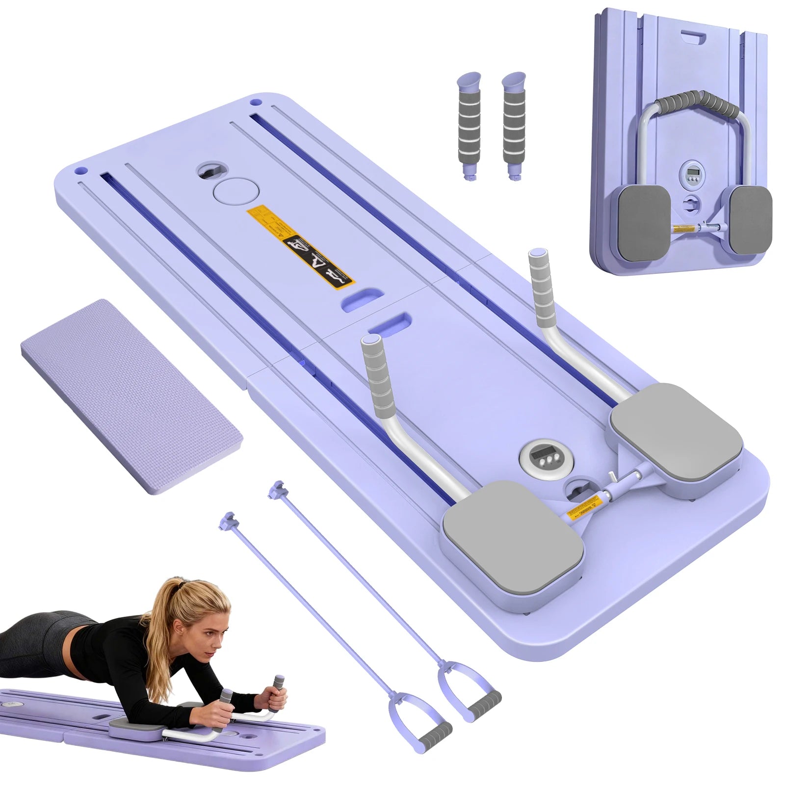Push Up Pilates Board Full Body Fitness Board Trainer with Automatic Rebound Multifunctional Abdominal Board Exercise Equipment