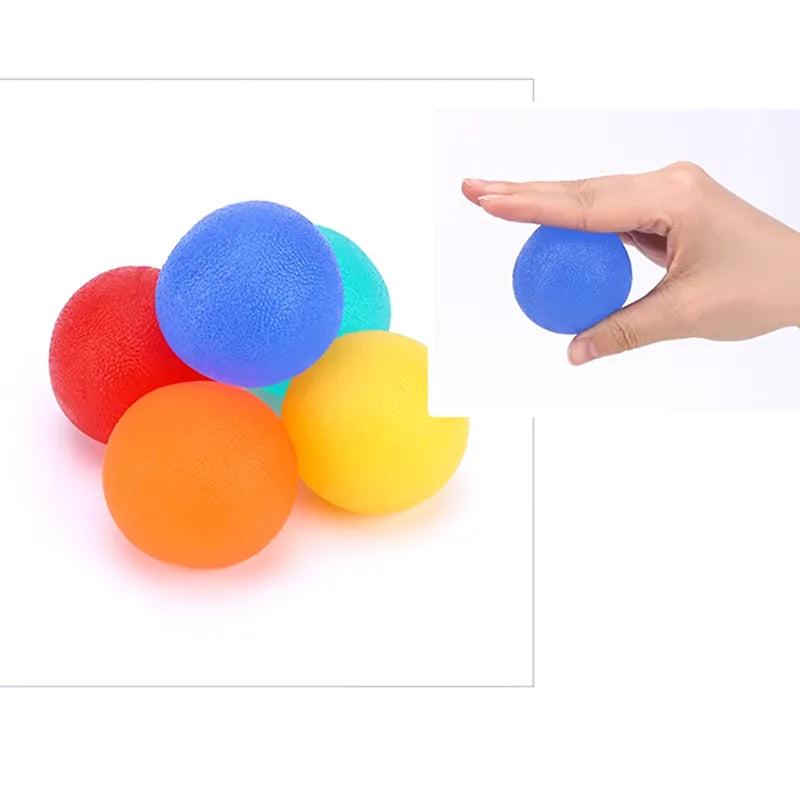 2Pcs High Elasticity Silicone Ball Grip Strength Trainer for Adult Wrist Rehabilitation Treatment to Relieve Finger Pressure