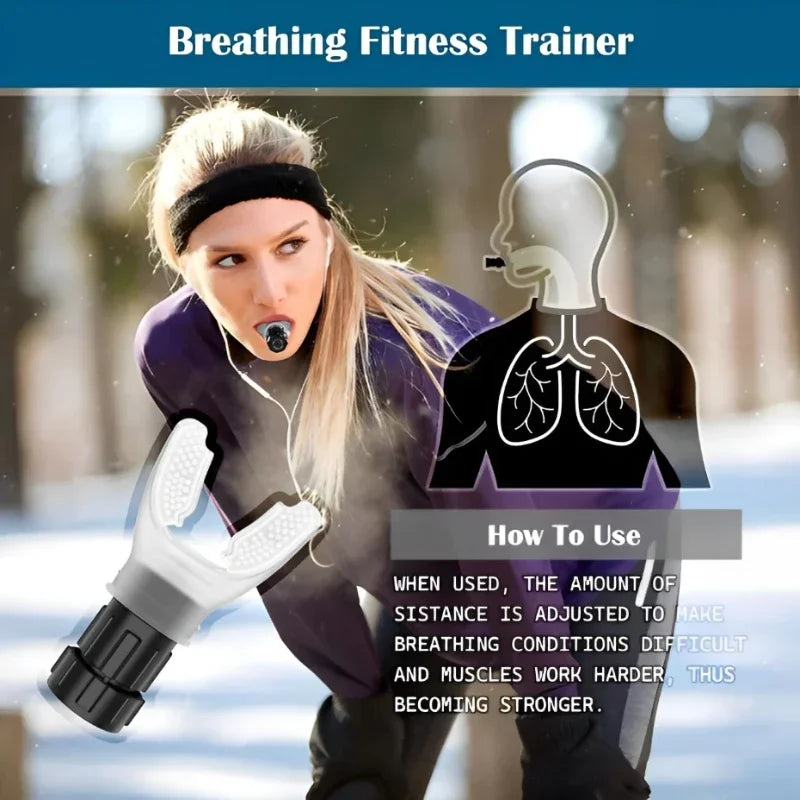 1Pcs Portable Breathing Trainer Sports Exercise Fitness Abdominal Breathing Trainer Equipment for Enhance Lung Capacity Healthy