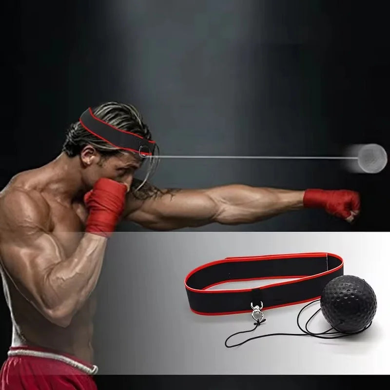 Boxing Training Ball Reflex Balls with Headband Hand Eye Coordination Punching Speed Fight Skill Training Gear for Boxing Sports