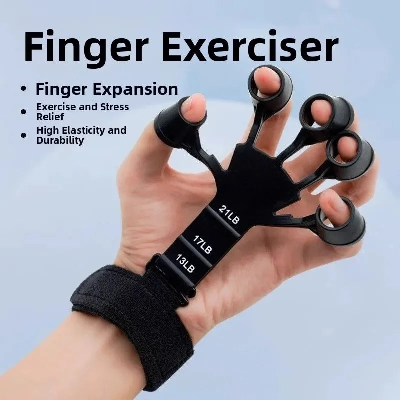 1pcs Silicone Gripster Grip Strengthener Finger Stretcher Hand Grip Trainer Gym Fitness Training and Exercise Hand Strengthen