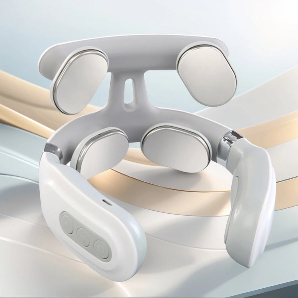 Cervical Massager 16 Modes USB Smart Pulse Heating 4 Head Neck Massager for Neck Tension Relax Muscles Vibrator Heating Massager