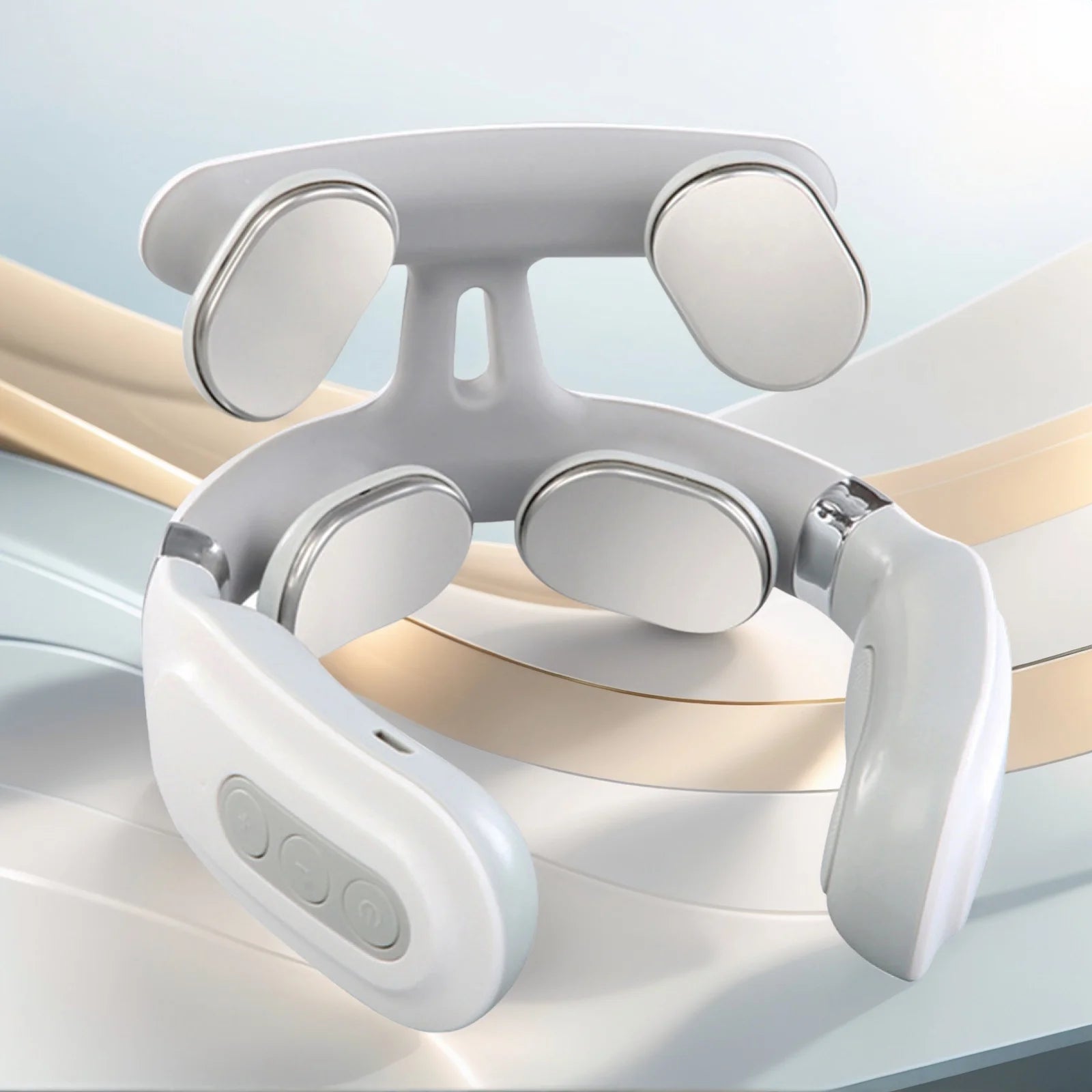 Cervical Massager 16 Modes USB Smart Pulse Heating 4 Head Neck Massager for Neck Tension Relax Muscles Vibrator Heating Massager