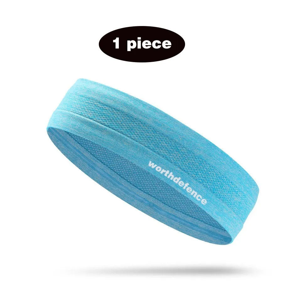 WorthWhile Sweatband Sports Gym Athletic Headband Anti-Slip Women Men Breathable Basketball Fitness Yoga Volleyball Hair Band